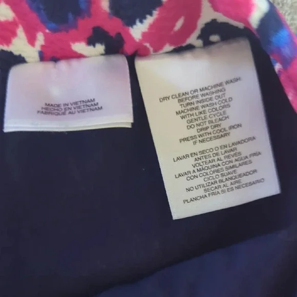 Pink and Blue Patterned Skort Resort Wear Size L pappagallo - Picture 3 of 7